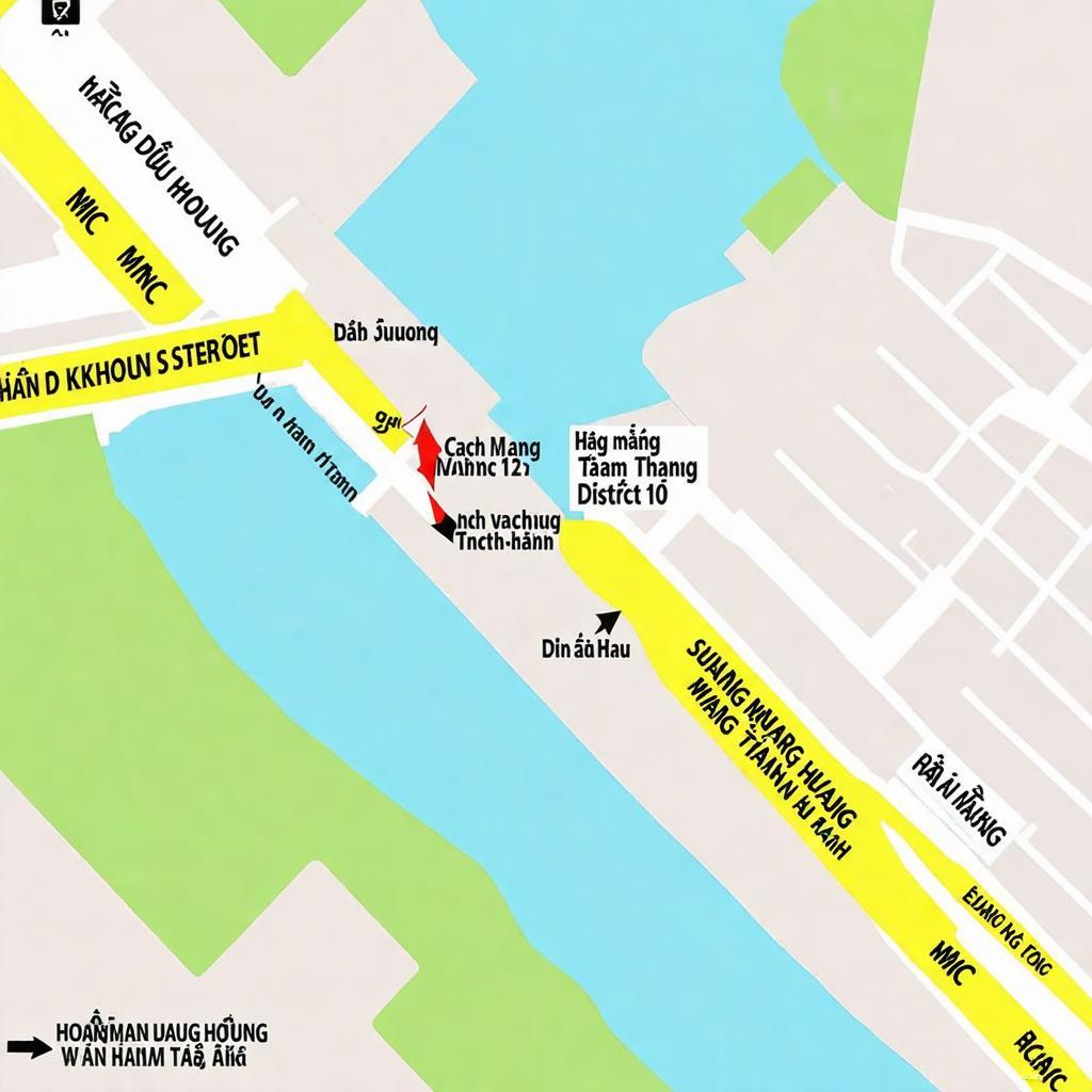 Bản đồ minh họa vị trí của Đường Hoàng Dư Khương, phường 12, quận 10, TP HCM và các tuyến đường lân cận